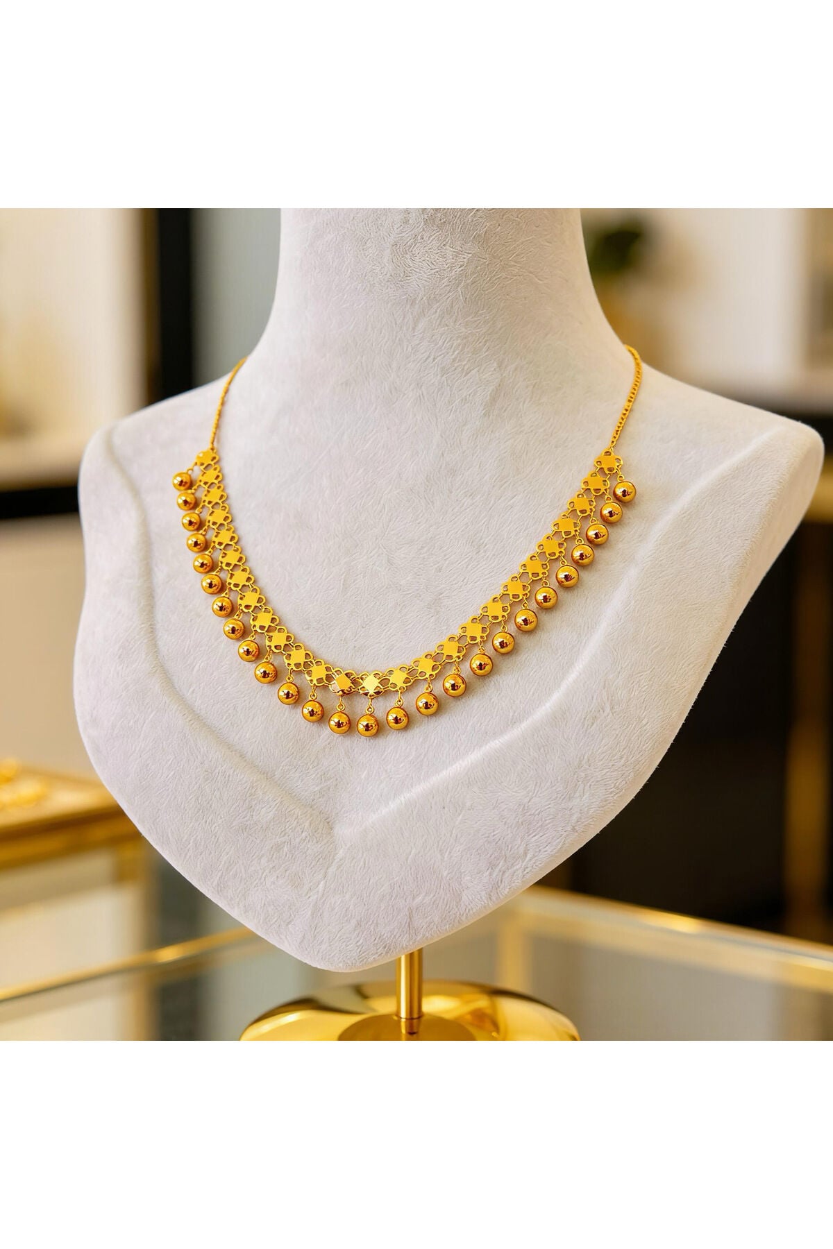 Kişniş Altın Kaplama Kolye - Model 1