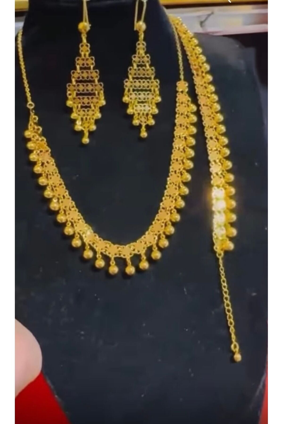 Kişniş Kolye, Bileklik ve Küpe Seti